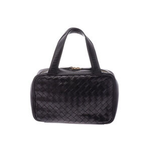 Bottega Veneta handbag black intrecciato leather